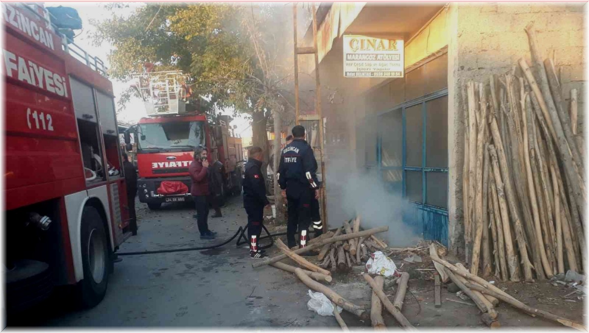 Marangozda çıkan yangın korkuttu