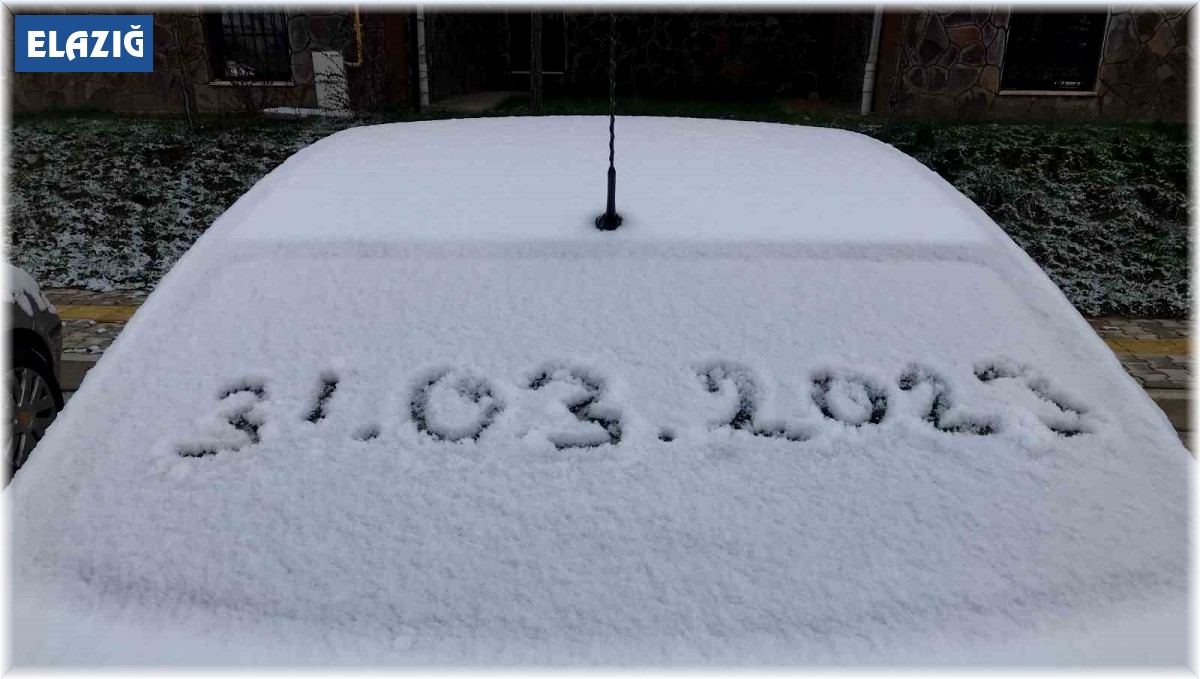 Mart ayının son günü Elazığ'a kar yağdı