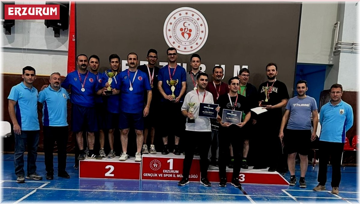 Masa tenisinde şampiyon Erzurum Adliyesi