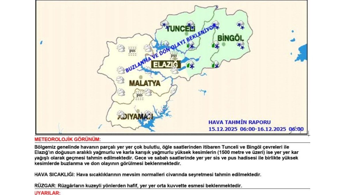 Meteorolojiden uyarı: Yüksek kesimlerde kar bekleniyor