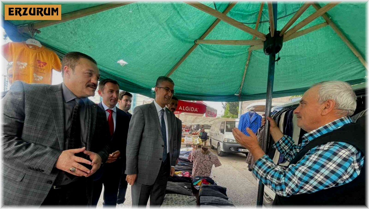 MHP den pazar esnafına ziyaret