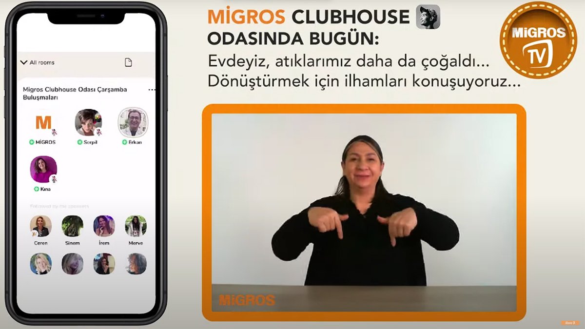 Migros, Clubhouse'u işitme engelli müşterilerinin kullanımına açtı