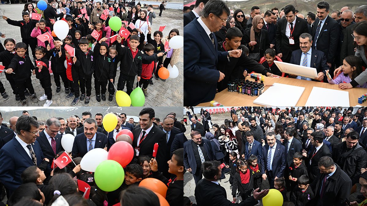 Milli Eğitim Bakanı Yusuf Tekin, Muradiye'deki ilkokulda öğrencilerle etkinliklere katıldı