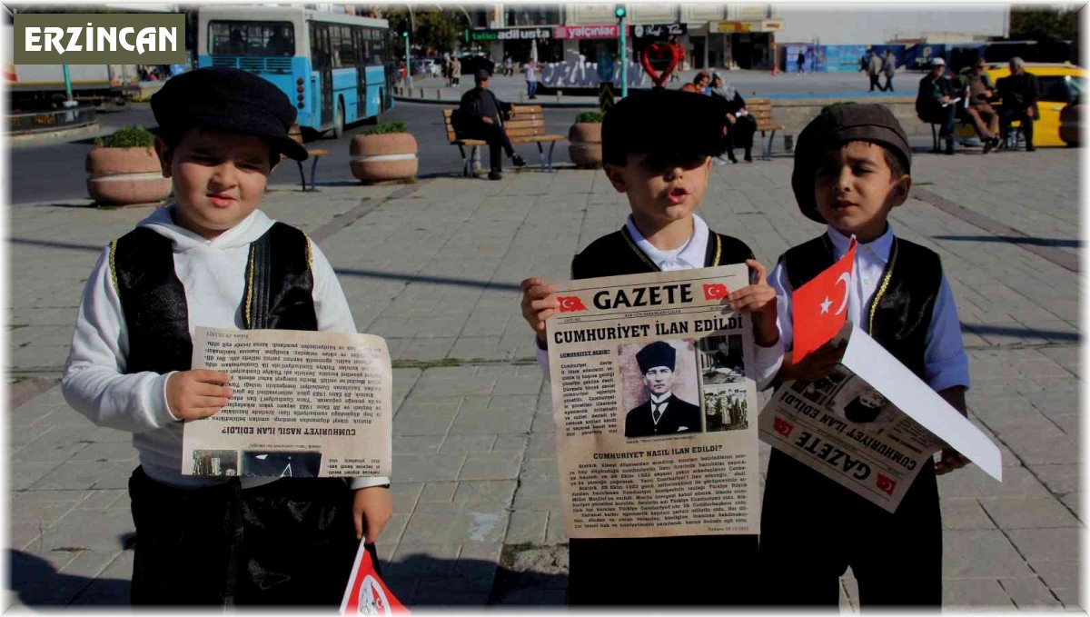Minik öğrencilerden Cumhuriyet Bayramı'na özel gazete