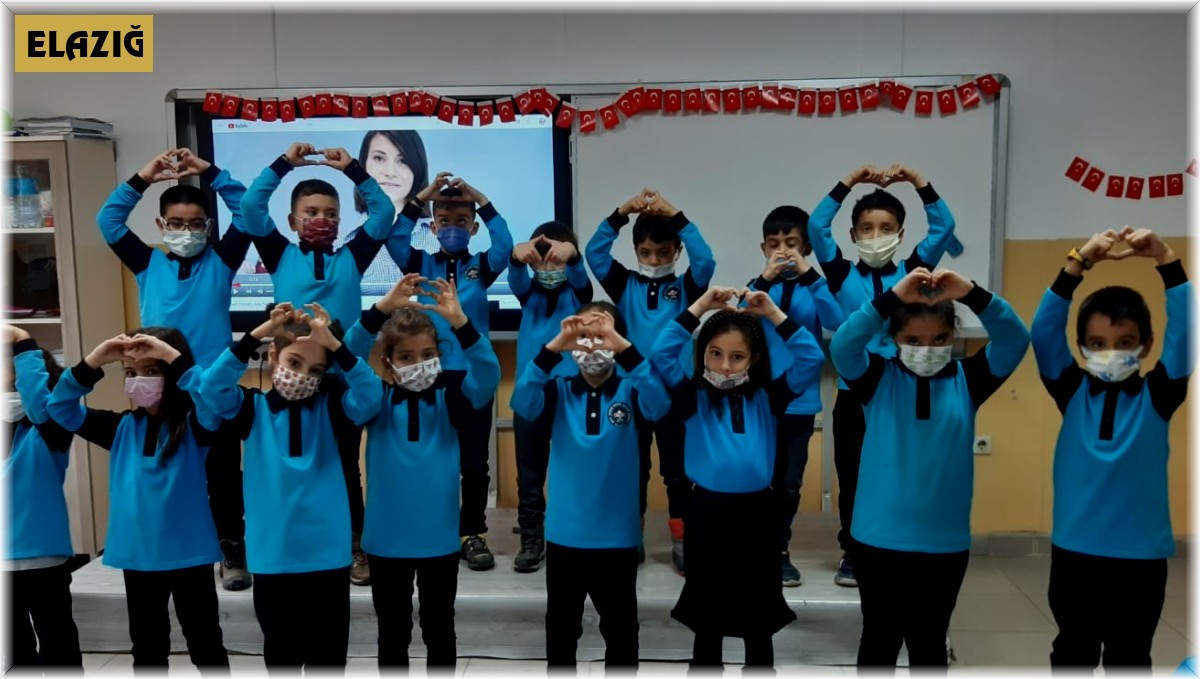 Minik öğrencilerden engellilere videolu destek