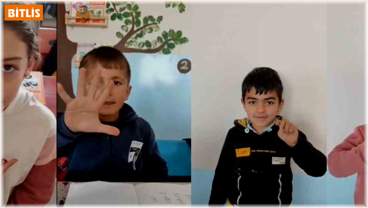 Minik öğrencilerden işaret dilli Öğretmenler Günü klibi