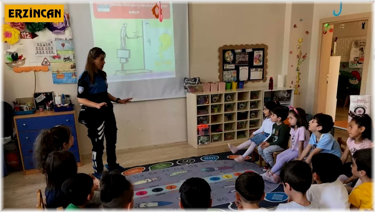 Minik öğrencilere suçtan korunma yöntemleri anlatılıyor