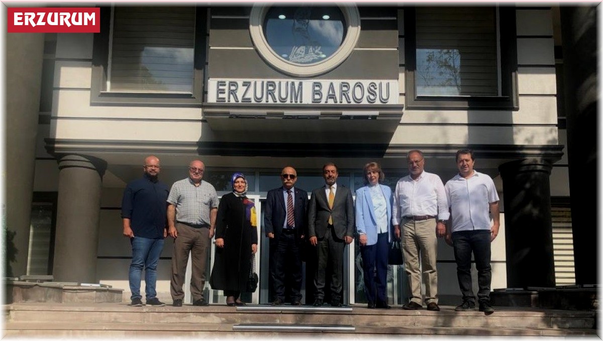 Mobbing ile Mücadele Derneği yönetiminden Erzurum Barosu'na nezaket ziyareti