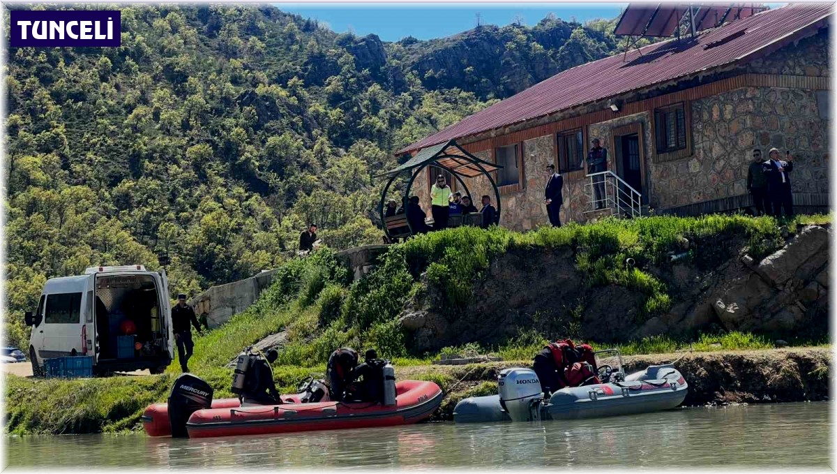 Munzur çayına düşen 3 genci arama çalışmaları 55 kilometrelik alanda sürüyor