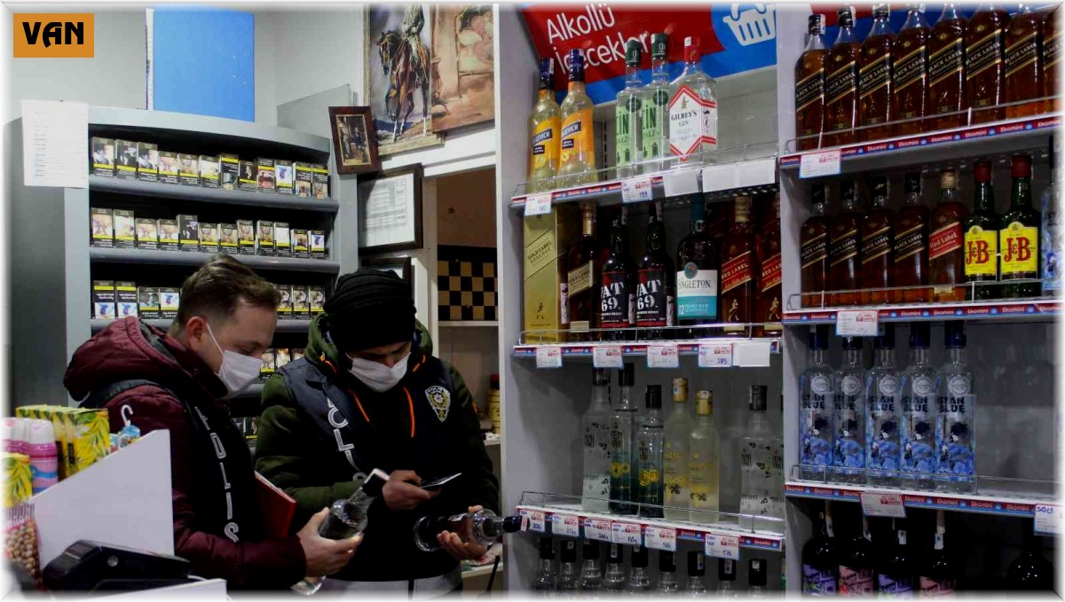 Muradiye'de kaçak ve sahte alkol denetimi