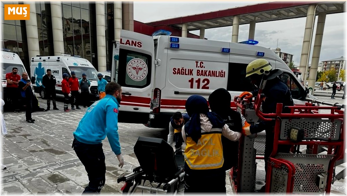 Muş Devlet Hastanesinde yangın tatbikatı yapıldı