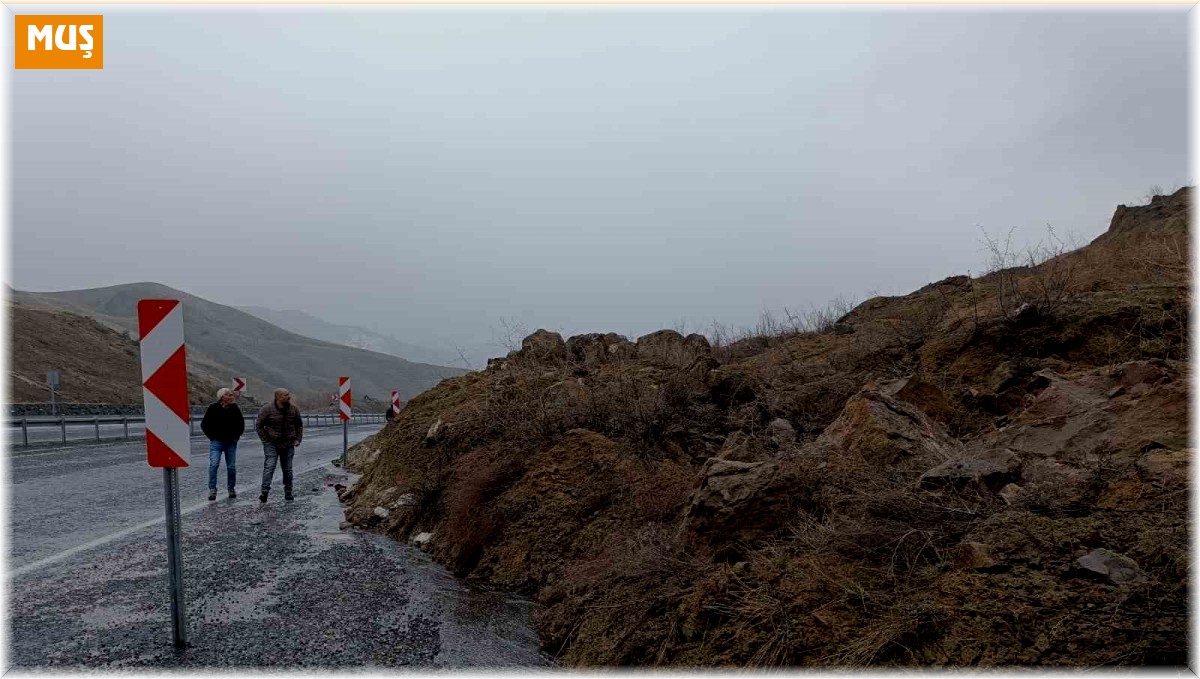 Muş-Erzurum karayolunda heyelan meydana geldi