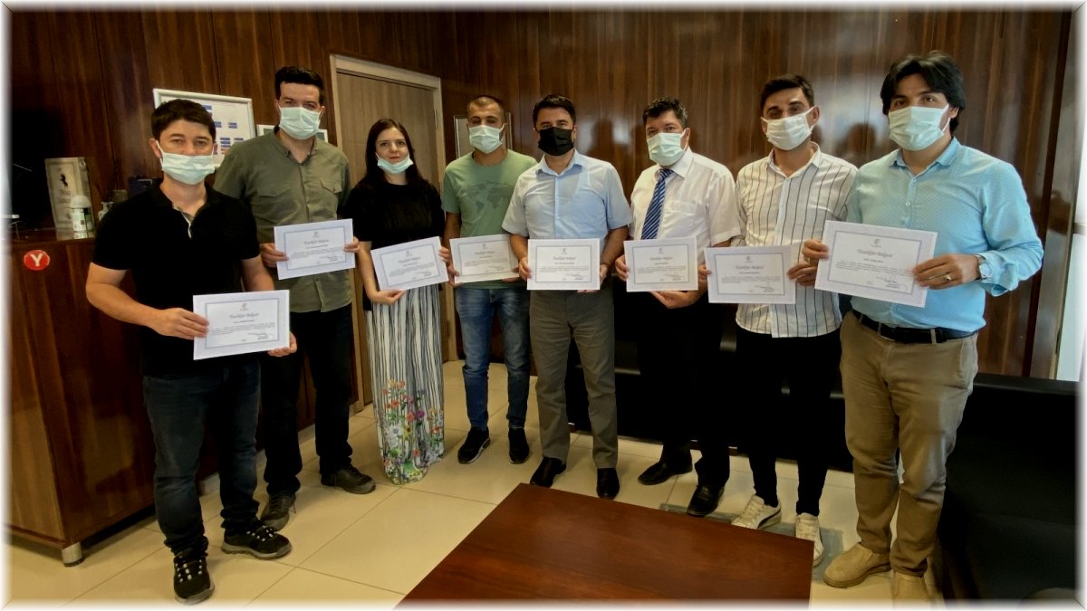 Muş Kadastro Müdürlüğü personellerine teşekkür belgesi