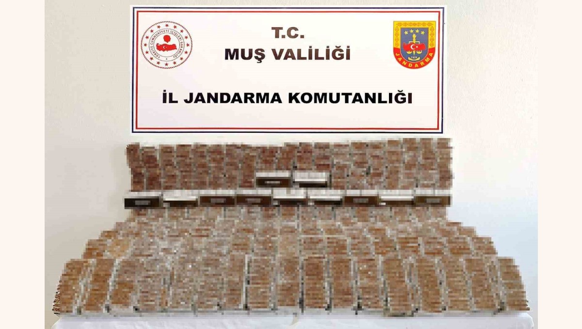 Muş'ta 40 bine yakın dolu makaron ele geçirildi