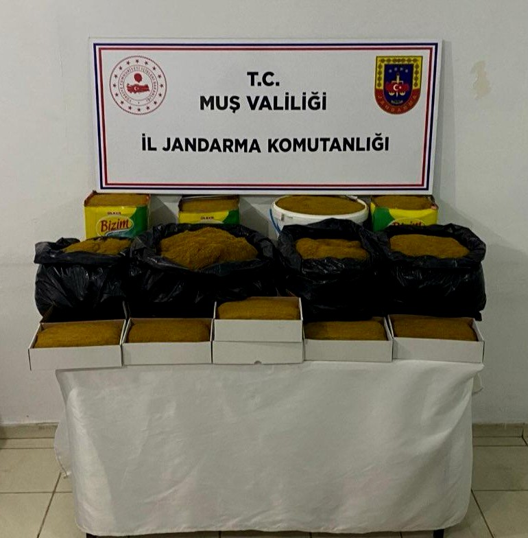 Muş'ta 55 kilo bandrolsüz tütün ele geçirildi