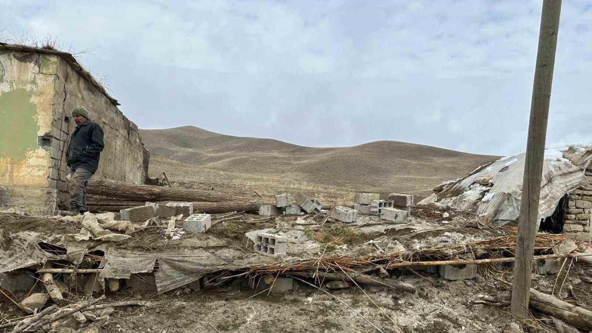 Muş'ta ahır çöktü: 30 küçükbaş hayvan telef oldu