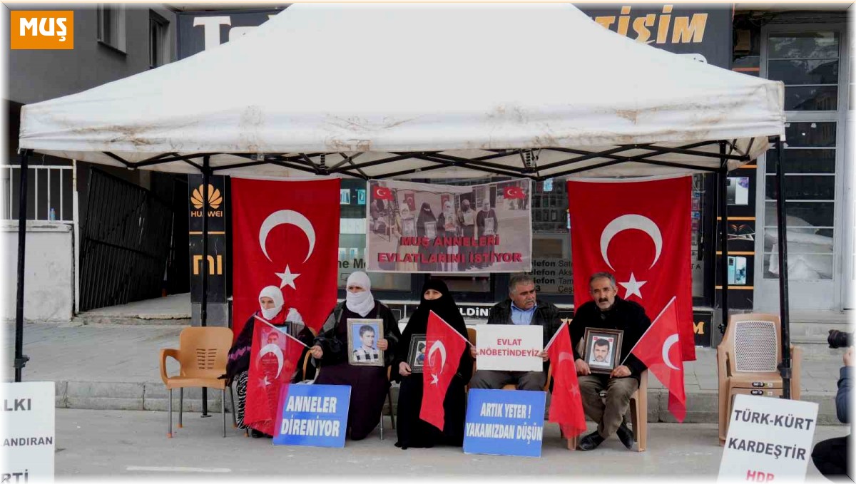 Muş'ta ailelerin evlat nöbeti devam ediyor