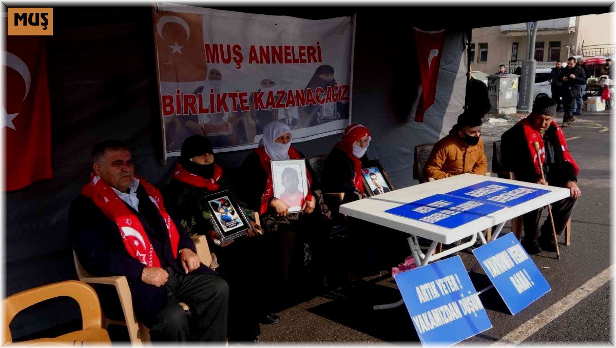 Muş'ta ailelerin evlat nöbeti dondurucu soğukta devam ediyor