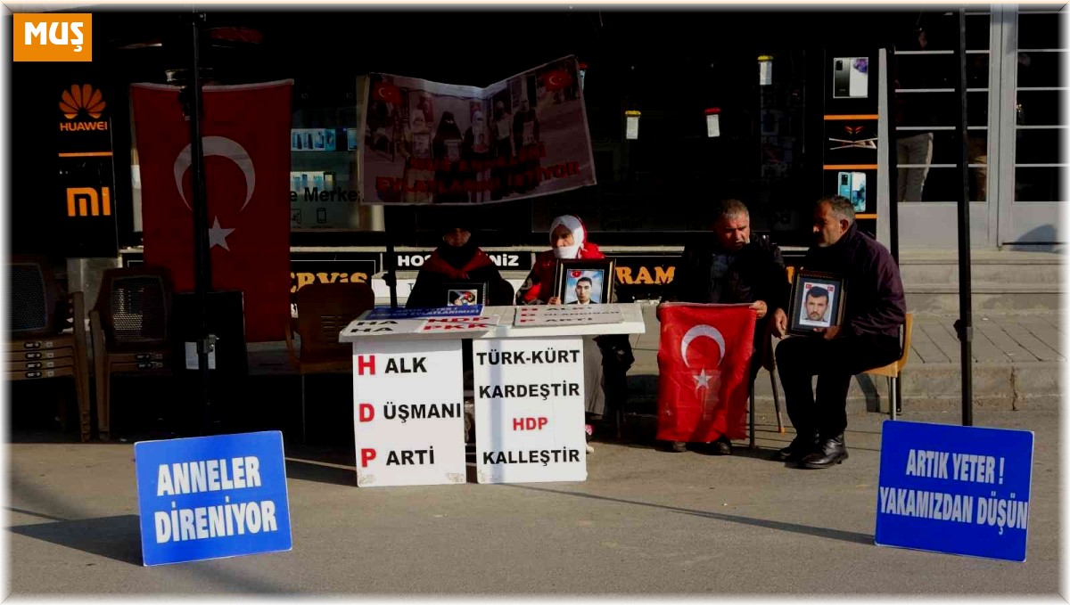 Muş'ta ailelerin HDP önündeki evlat nöbeti sürüyor