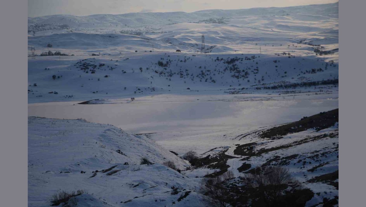 Muş'ta Alparslan-2 Barajı buz tuttu