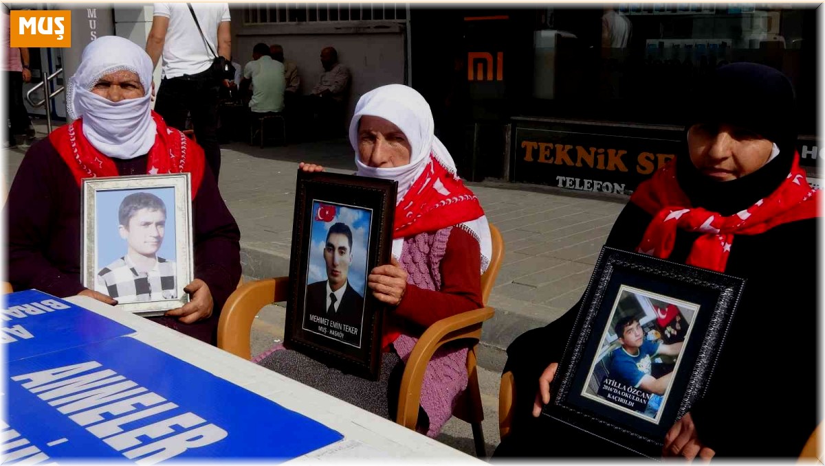 Muş'ta annelerin evlat nöbeti devam ediyor