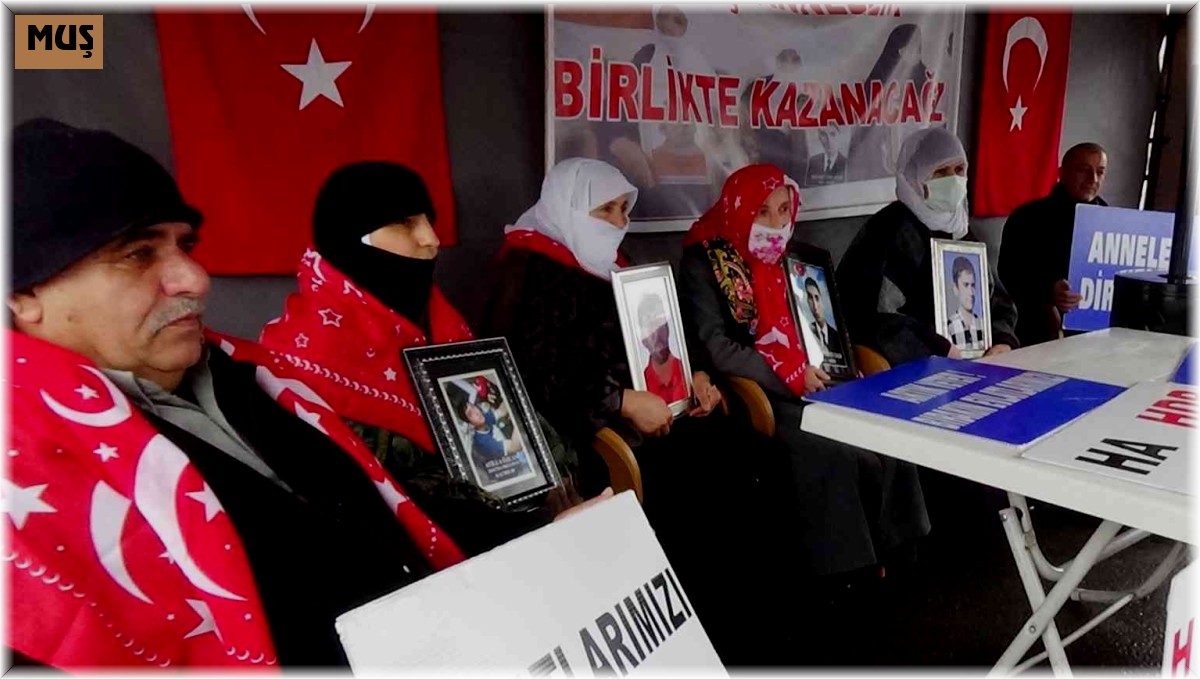 Muş'ta annelerin 'evlat nöbeti' sürüyor