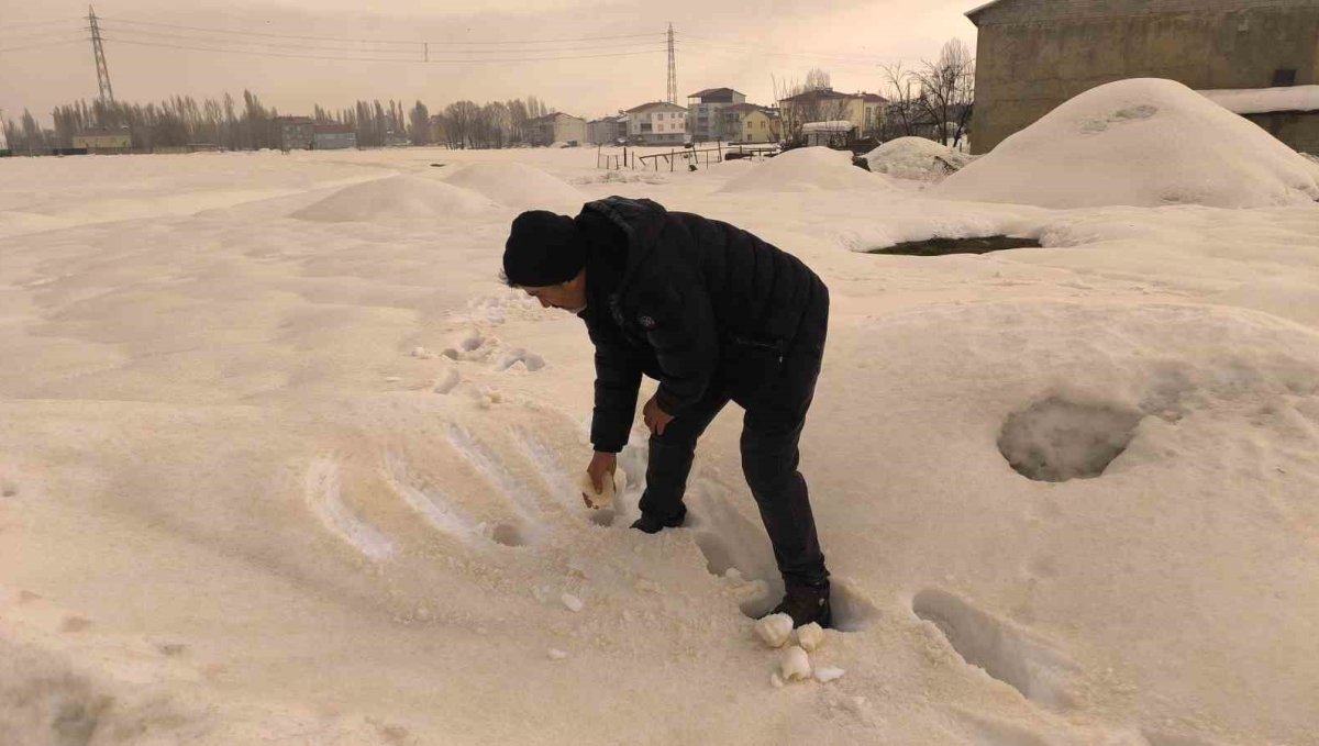 Muş'ta bembeyaz kar bir gecede kahverengiye dönüştü