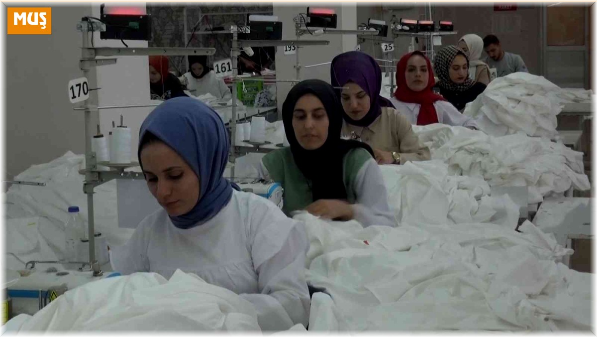 Muş'ta devlet destekli tekstil fabrikası 30 ülkeye ihracat yapıyor