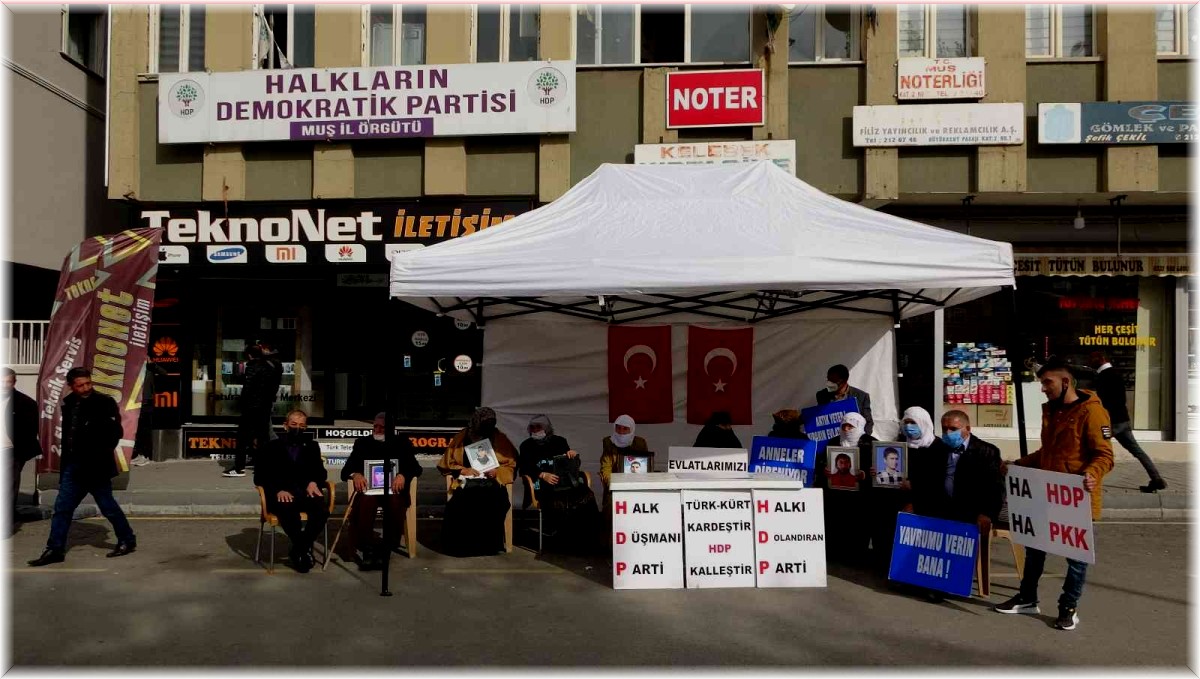 Muş'ta evlat nöbeti tutan ailelerin sayısı 17'ye yükseldi