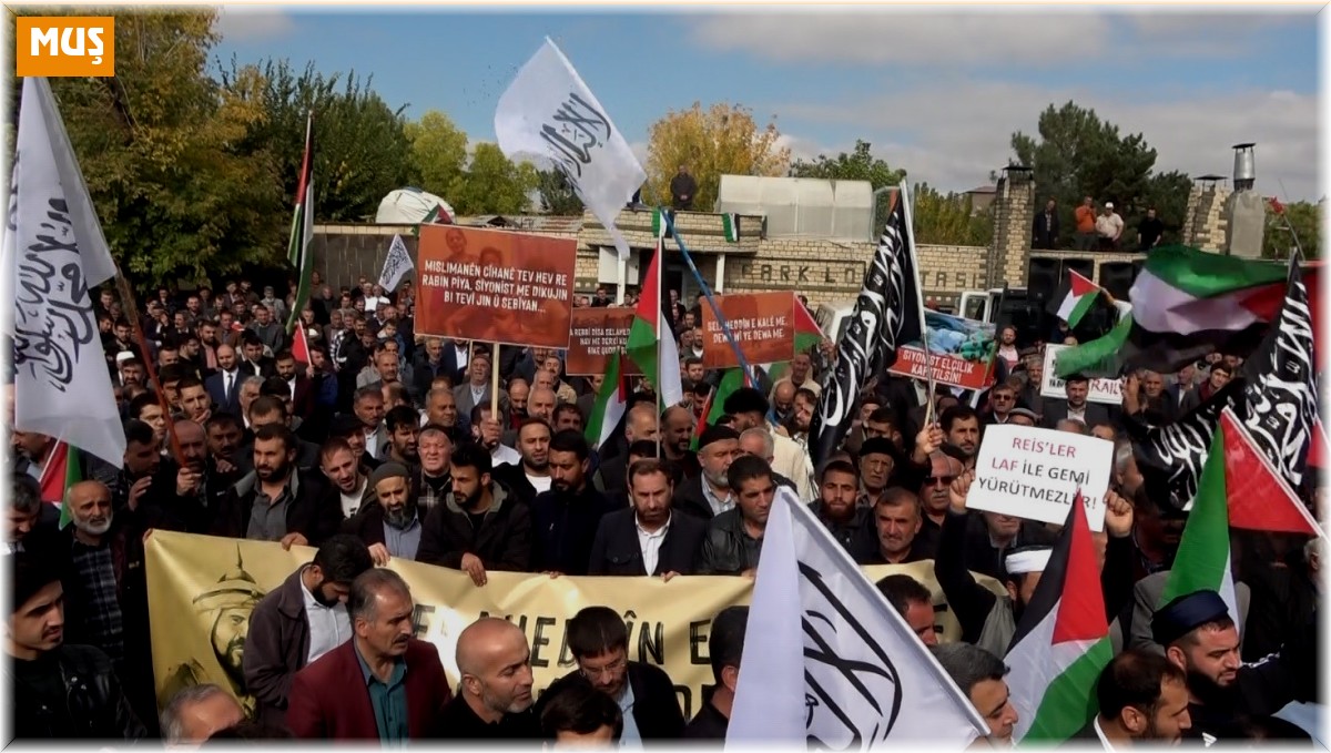 Muş'ta, İsrail'in Gazze'ye saldırıları protesto edildi