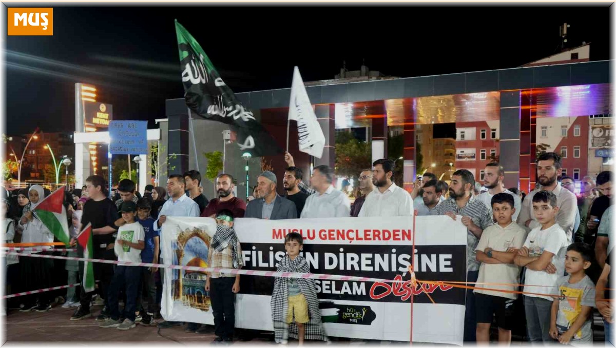 Muş'ta İsrail'in Gazze'ye saldırıları protesto edildi