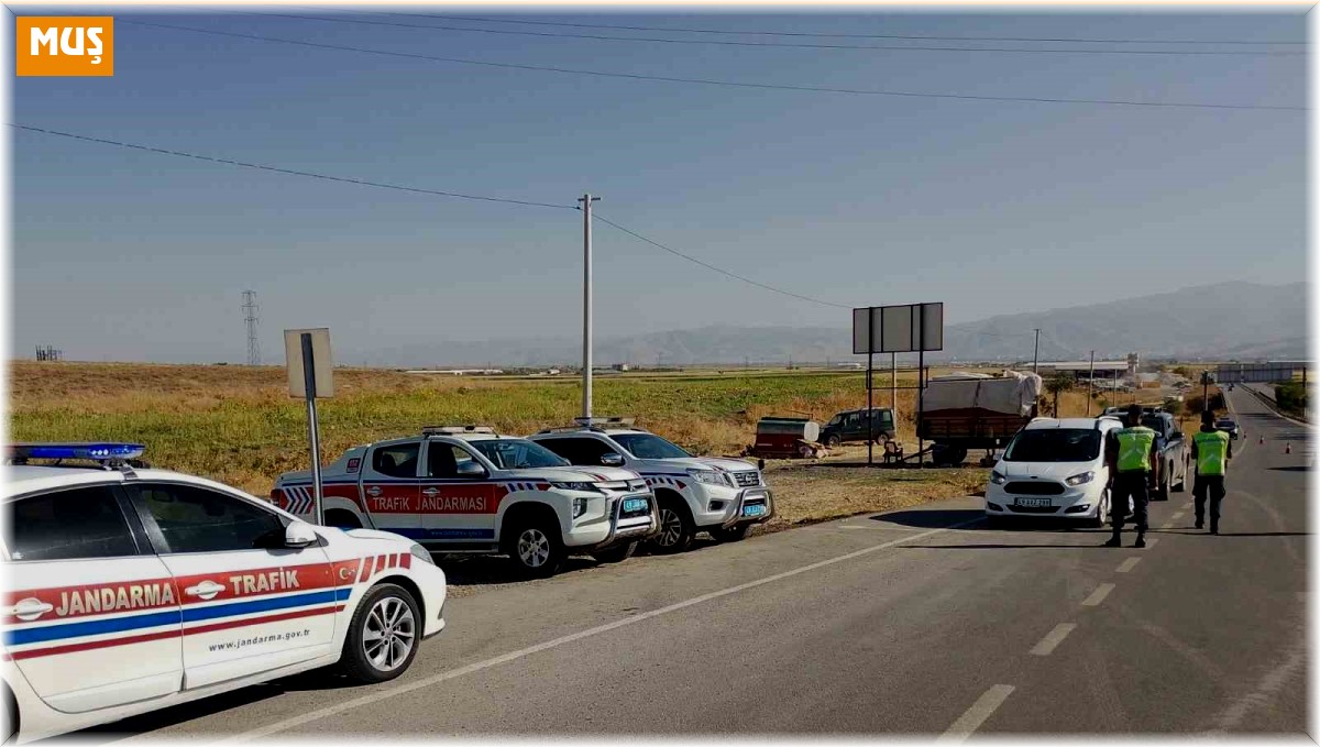 Muş'ta jandarmadan şok trafik denetimi