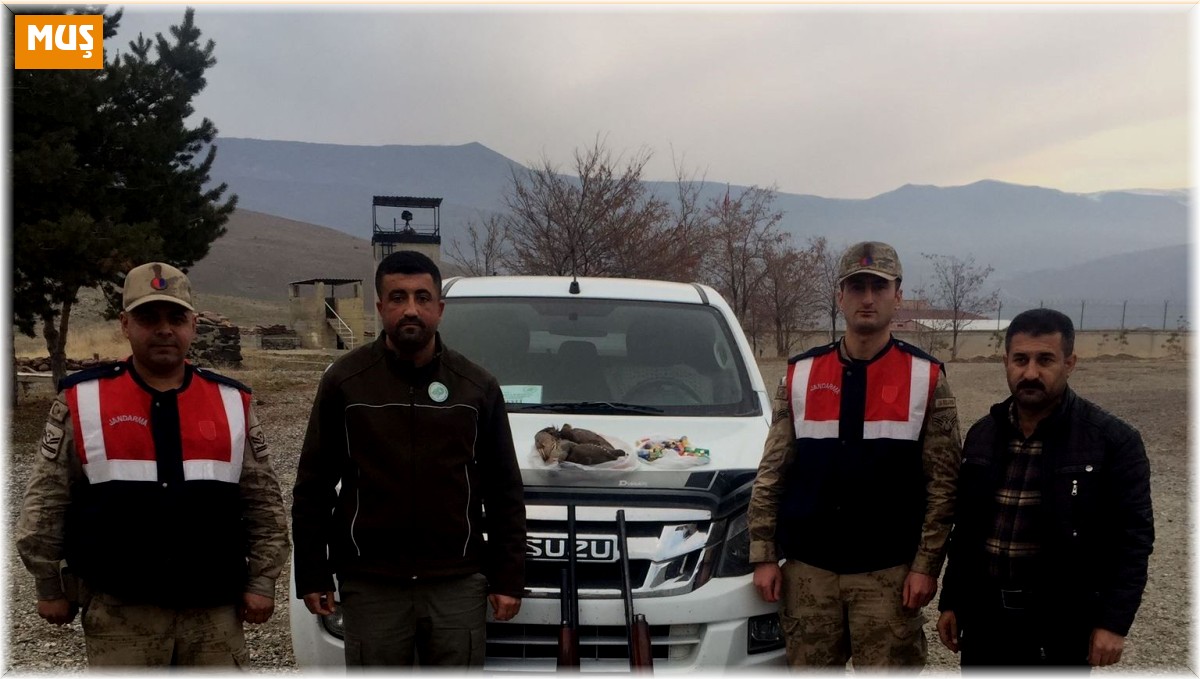 Muş'ta kaçak avcılara 8 bin 398 lira ceza