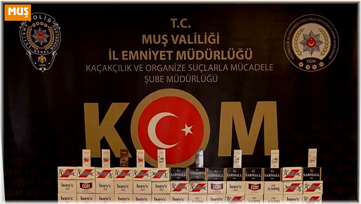 Muş'ta kaçak sigara ve tütün ele geçirildi