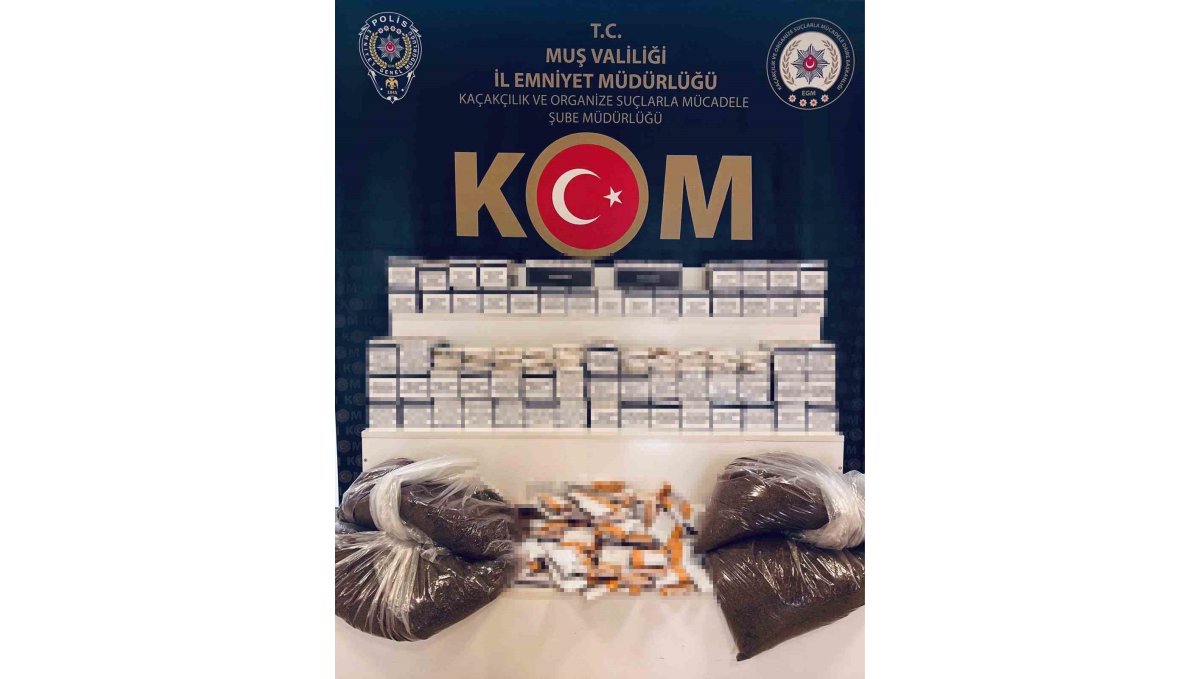 Muş'ta kargo ile kaçak tütün sevkiyatı polise takıldı