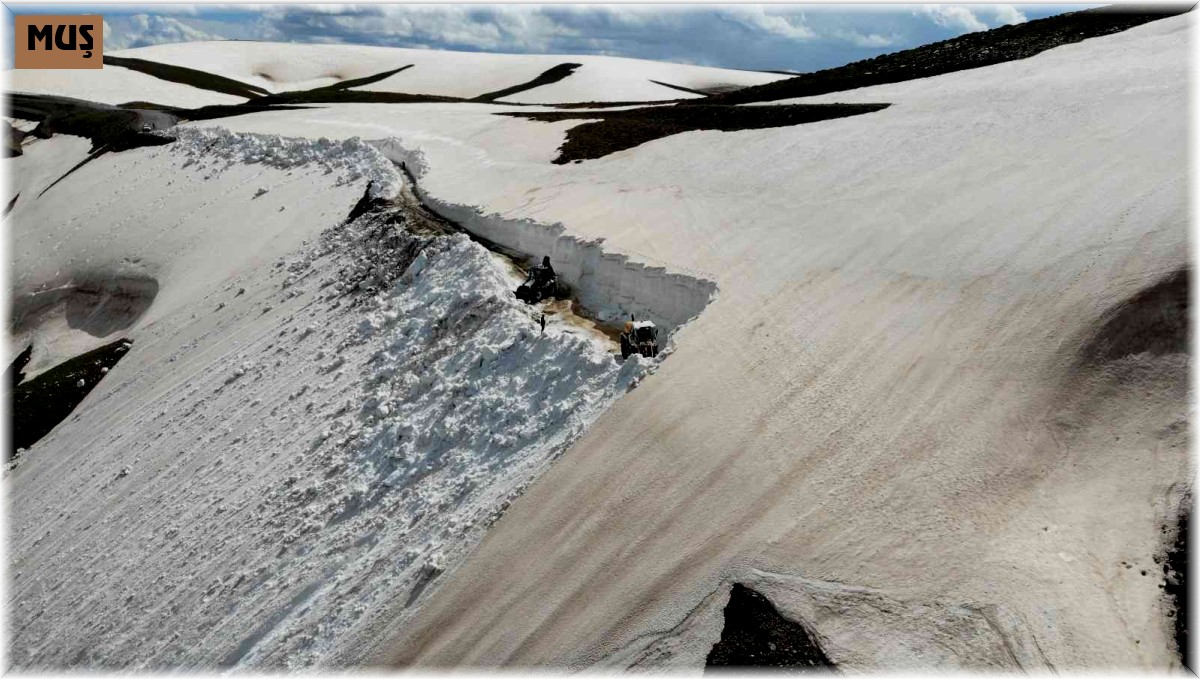 Muş'ta mayıs ayında 5 metrelik karla mücadele