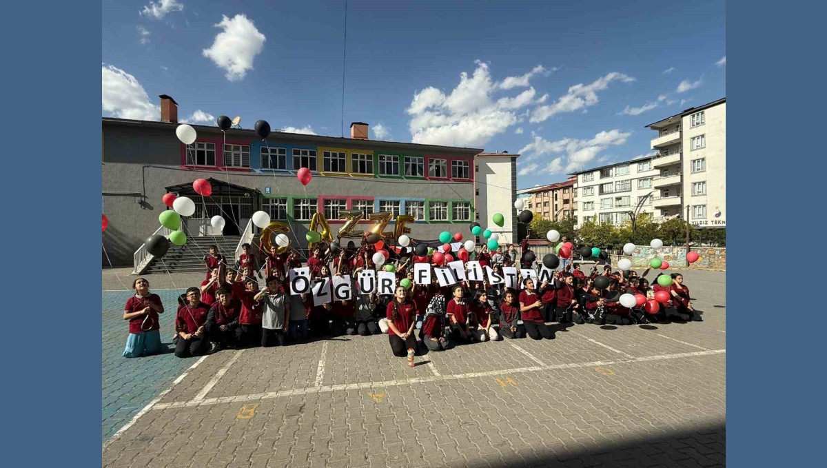 Muş'ta öğrencilerden Filistin'e destek için anlamlı etkinlik