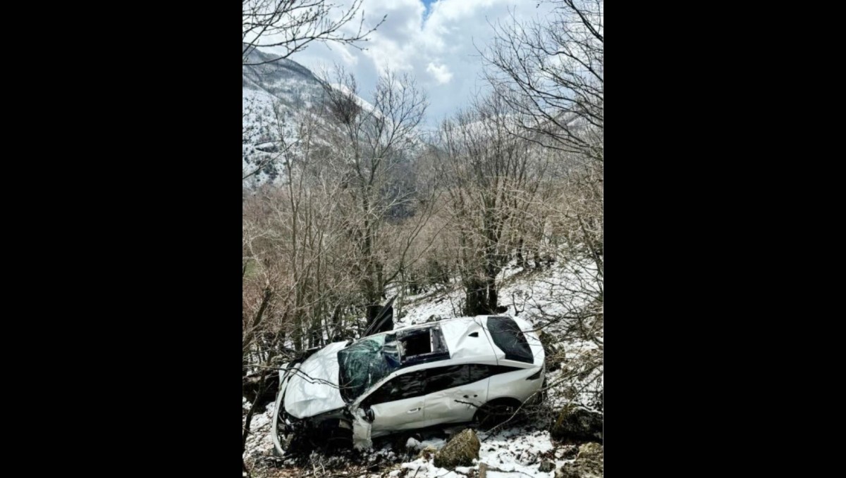 Muş'ta otomobil uçuruma yuvarlandı, 4 kişiyi ağaçlar kurtardı