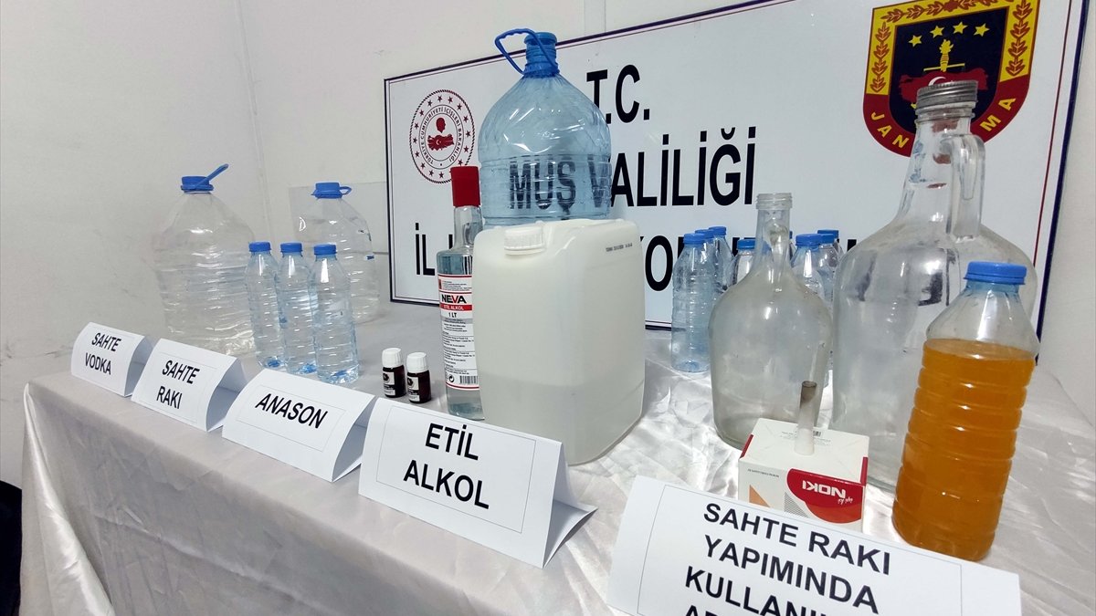 Muş'ta sahte içki satan 2 kardeş hakkında adli tahkikat başlatıldı