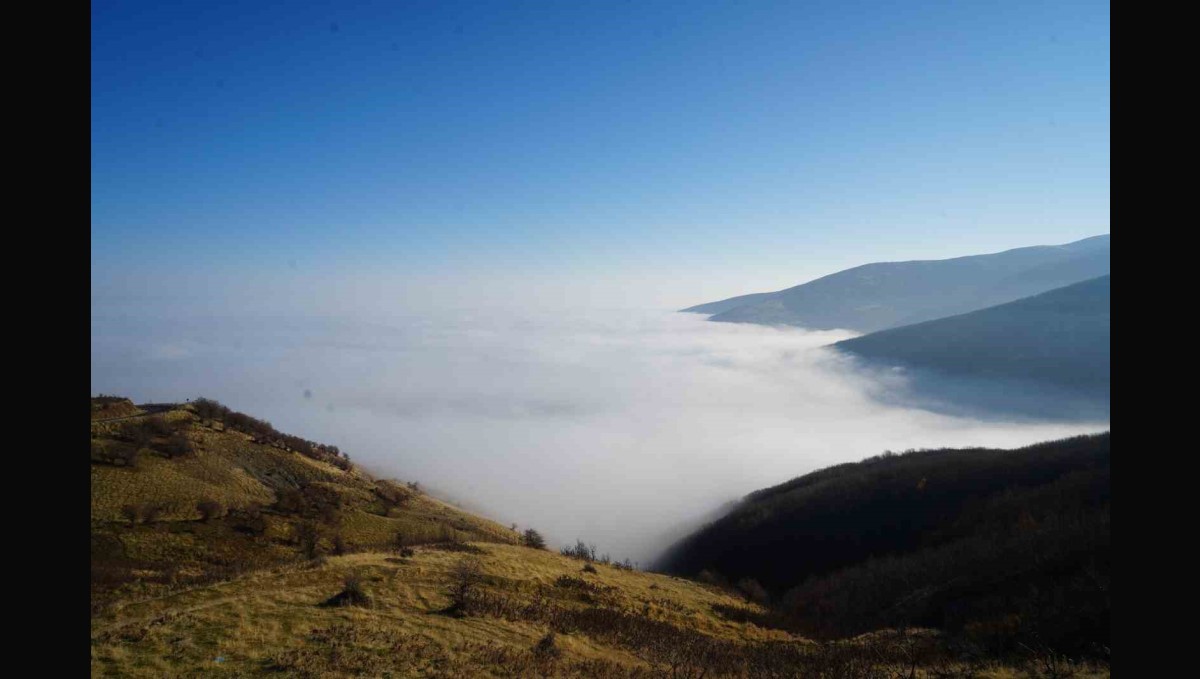 Muş'ta sis ovayı kapladı: Kartpostallık manzaralar oluştu