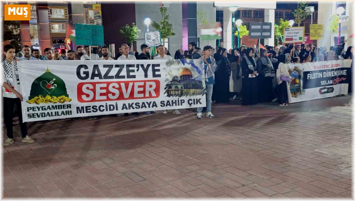 Muş'ta yüzlerce kişi Haniye için yürüdü