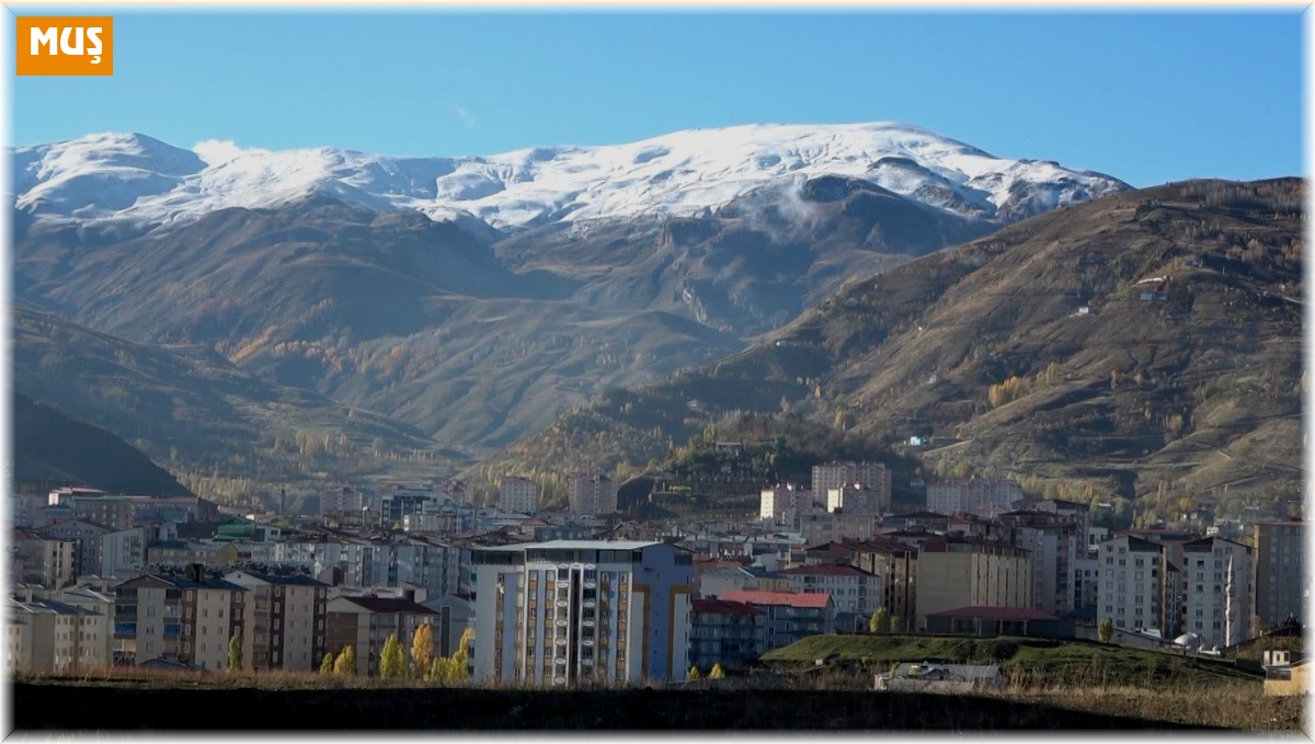 Muş'un yüksek kesimleri beyaz örtü ile kaplandı