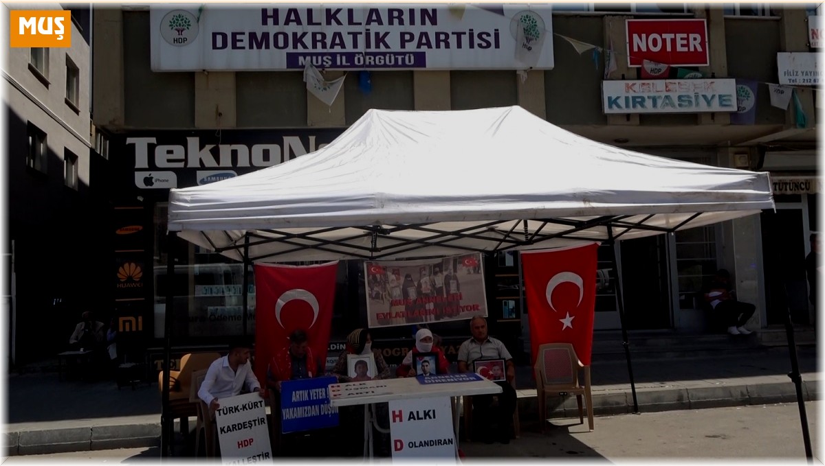 Muşlu aileler HDP önündeki eylemlerini sürdürüyor