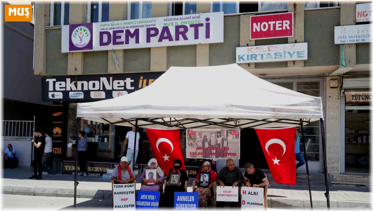 Muşlu ailelerin evlat nöbeti kararlılıkla devam ediyor