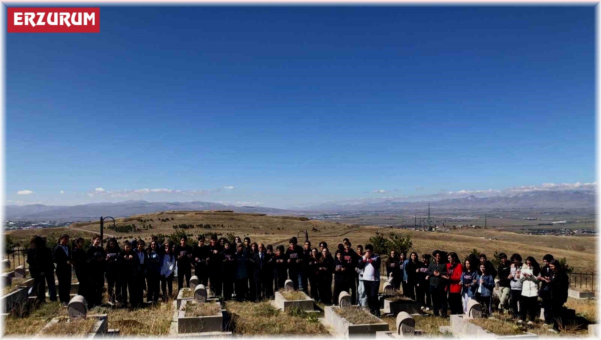 Necmettin Erbakan Fen Lisesi öğrencileri tarihi Aziziye tabyalarını gezdi