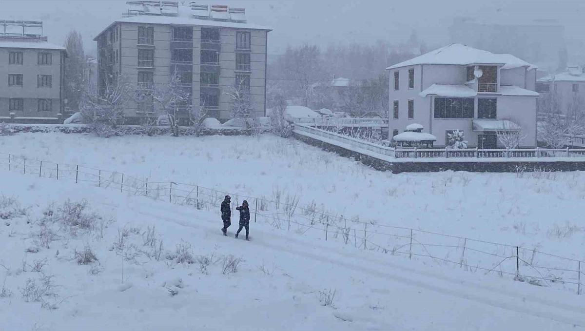 Nisan ayında kış geri geldi: Bingöl güne beyaz örtü ile uyandı