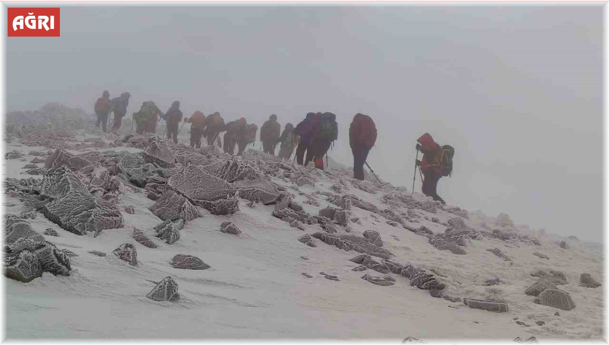 Nöroloji uzmanları, dondurucu soğuğa rağmen zirve tırmanışını tamamladı