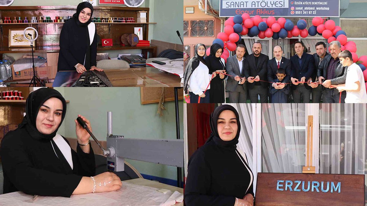 Ödüllü filografi sanatçısı Elanur Akkuş, Oltu'da kendi atölyesini açtı
