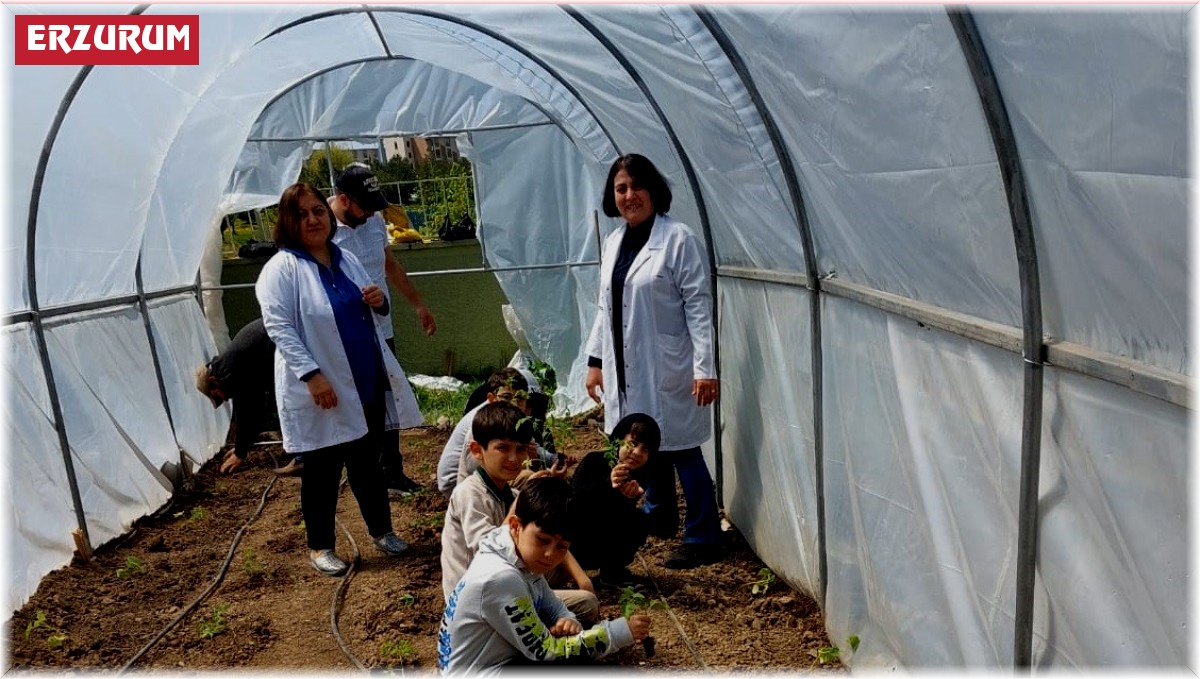 Öğrenciler fideleri toprakla buluşturdu