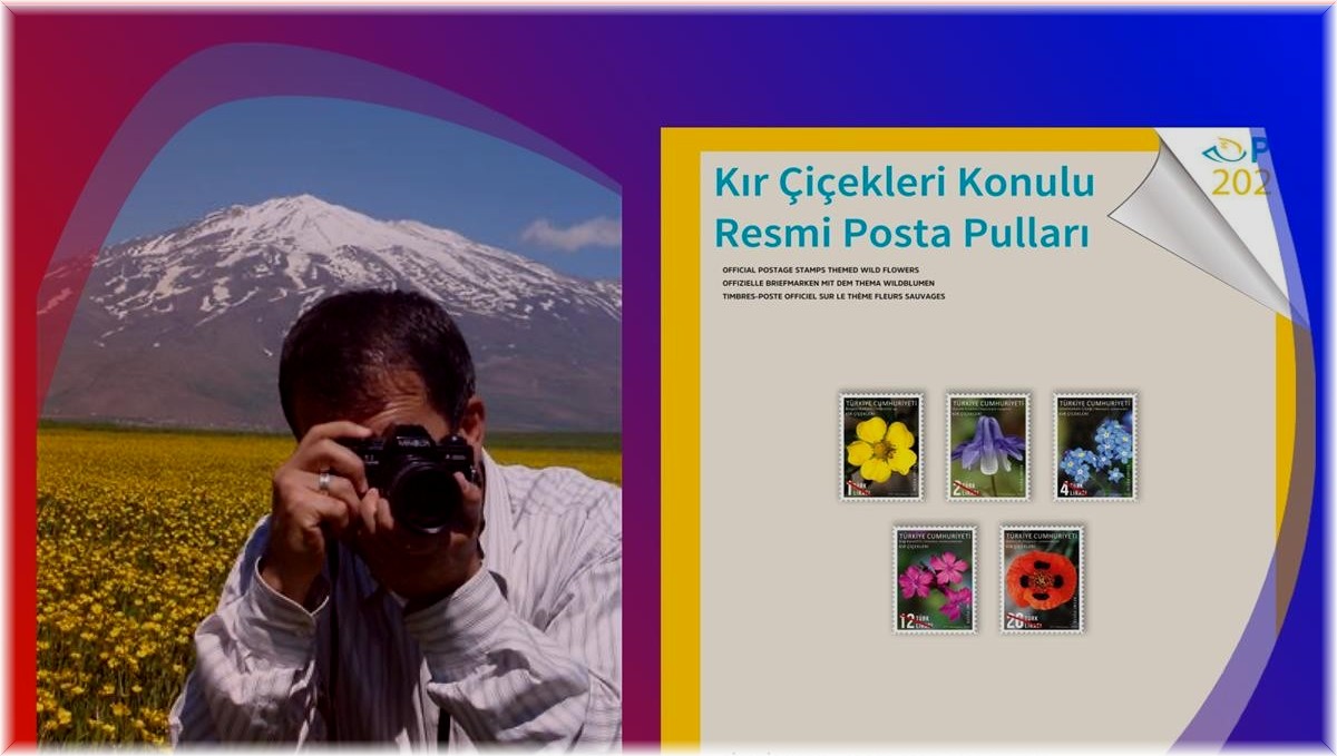 Öğretim Görevlisi Subaşı'nın çektiği kır çiçekleri posta pulu oldu